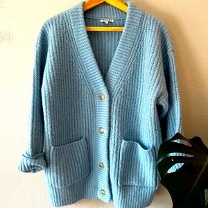 Mimosa Baby Blue Oversized Cardigan